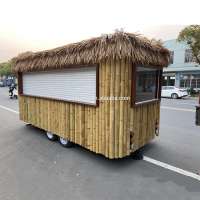 Interior Material 304 Stainless Steel Kitchen Bamboo Food Trailer For Fried Yogurt Machine