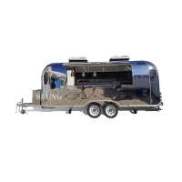 SLUNG shiny mirror stainless steel food trailer food truck to sell beer, fried food, potato chips